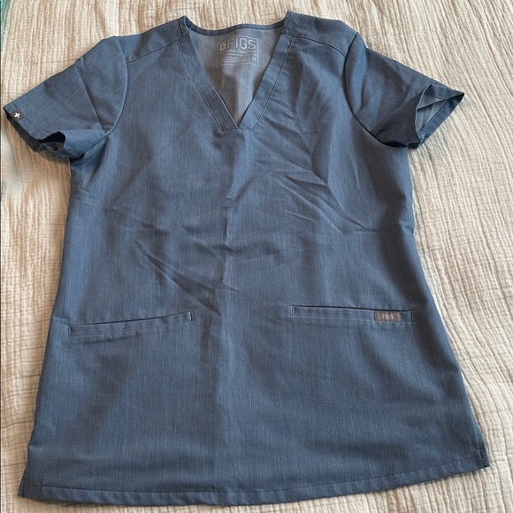 Figs Heather Denim Blue Scrub Set - Picture 2 of 5